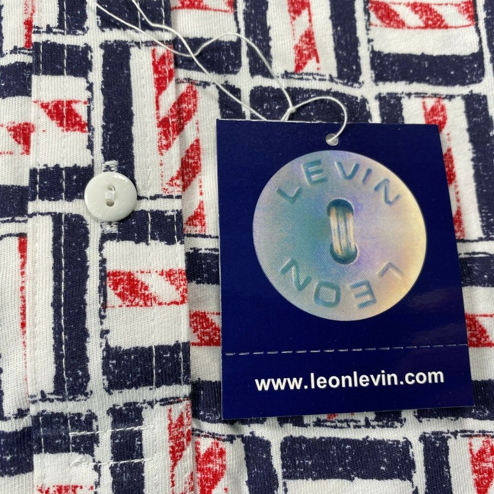 New Leon Levine Polo Shirt Womens PS Candy Cane Striped Short Sleeve Blo… - Picture 5 of 8
